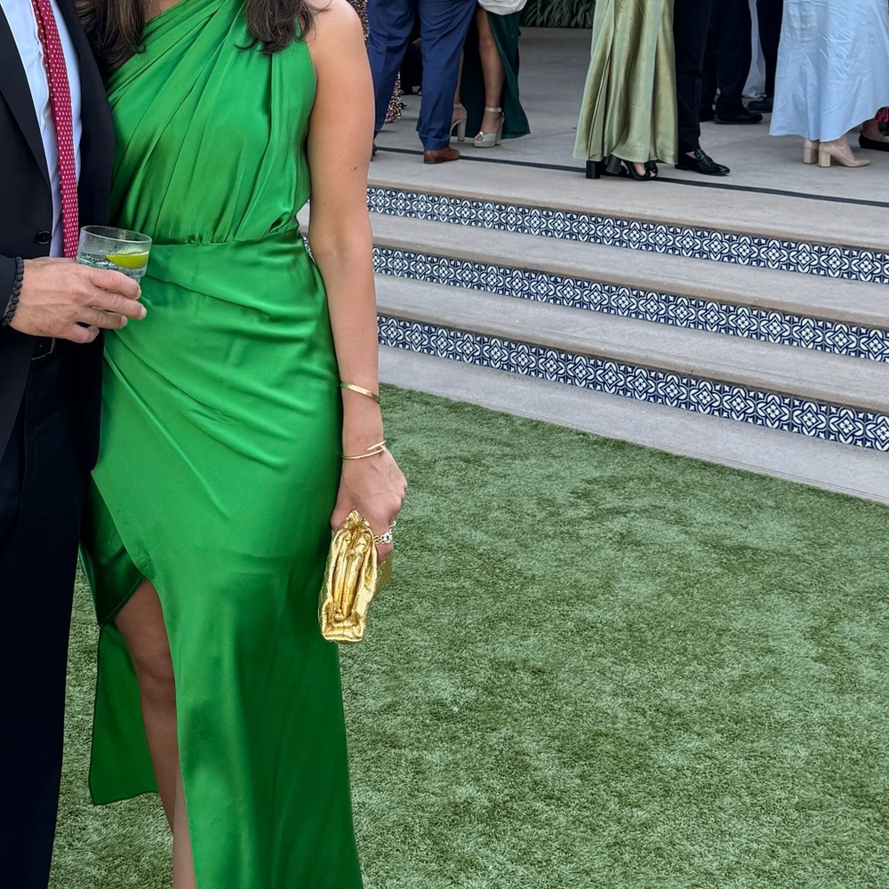 The Sei Green Silk Dress